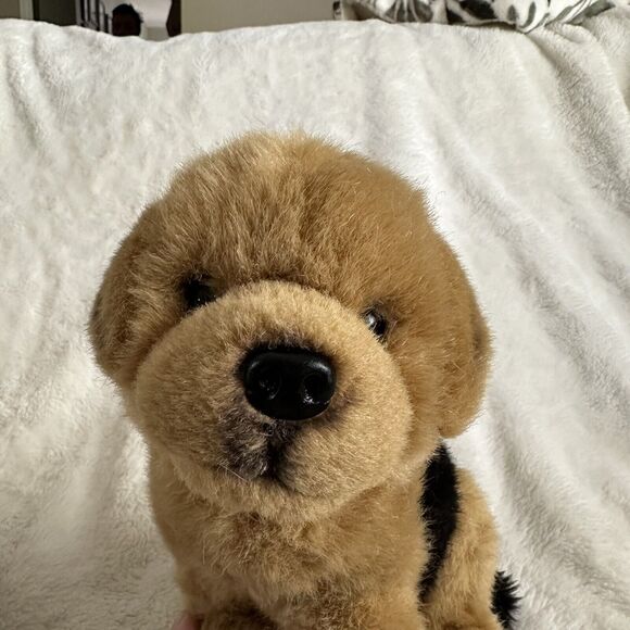 E & J Prima Classic Two German Shepherd Puppies Plush Realistic 8” Stuffed Dog - Picture 3 of 7